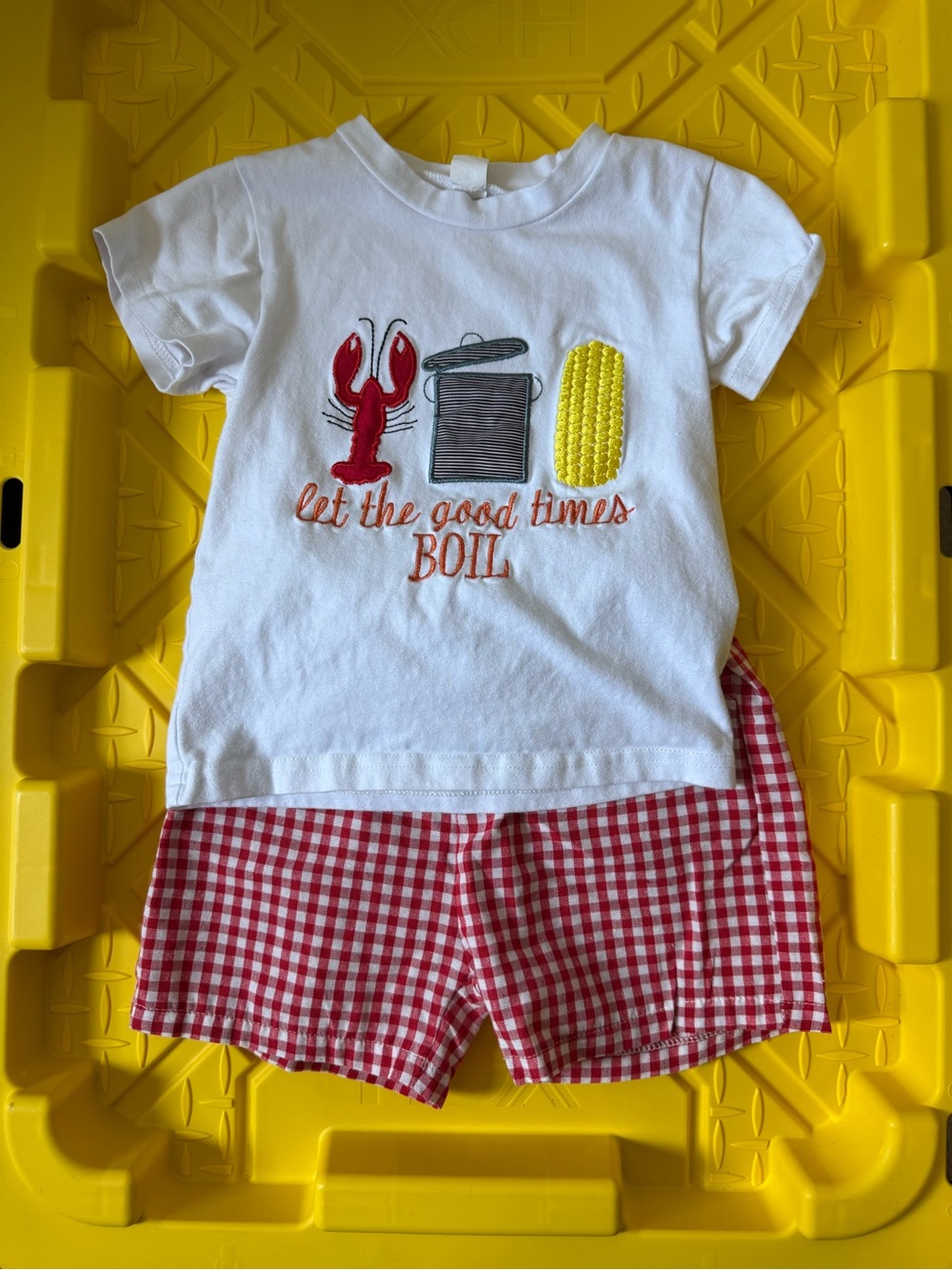 Kids Crawfish Boil Smocked Embroidery Set